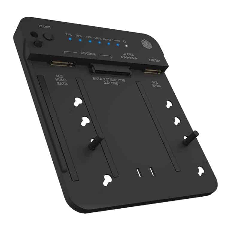 (image for) ICY BOX IB-2913MCL-C31 Docking & Cloning Station, 2x M.2 NVMe SSD & 1x 2,5\'\'/3,5\'\' HDD, USB Type-C, 10 Gbit/s, Toolless
